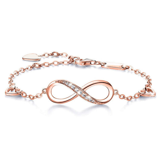 The 'Eternal Bond' Rose Gold Pendant Bracelet