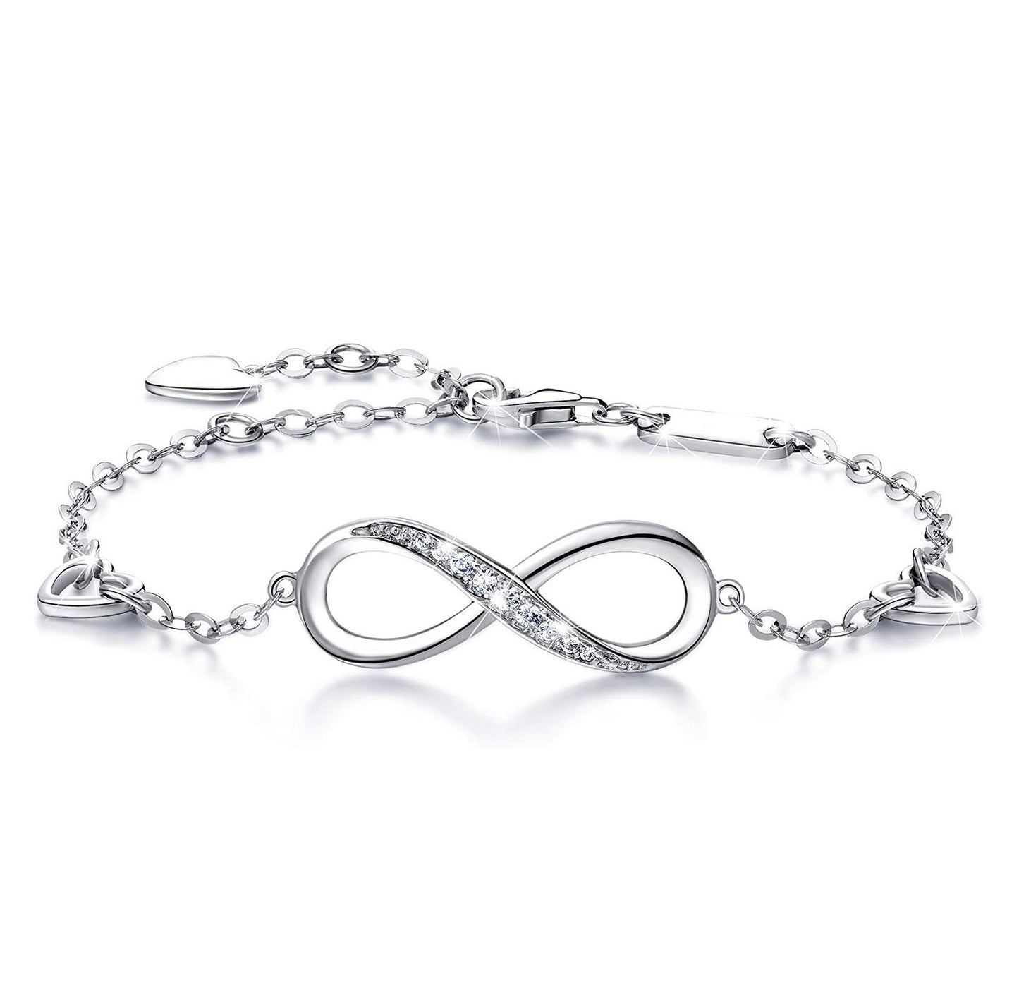 The 'Eternal Bond' White Gold Pendant Bracelet