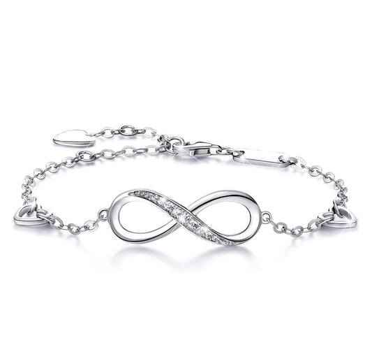 The 'Eternal Bond' White Gold Pendant Bracelet