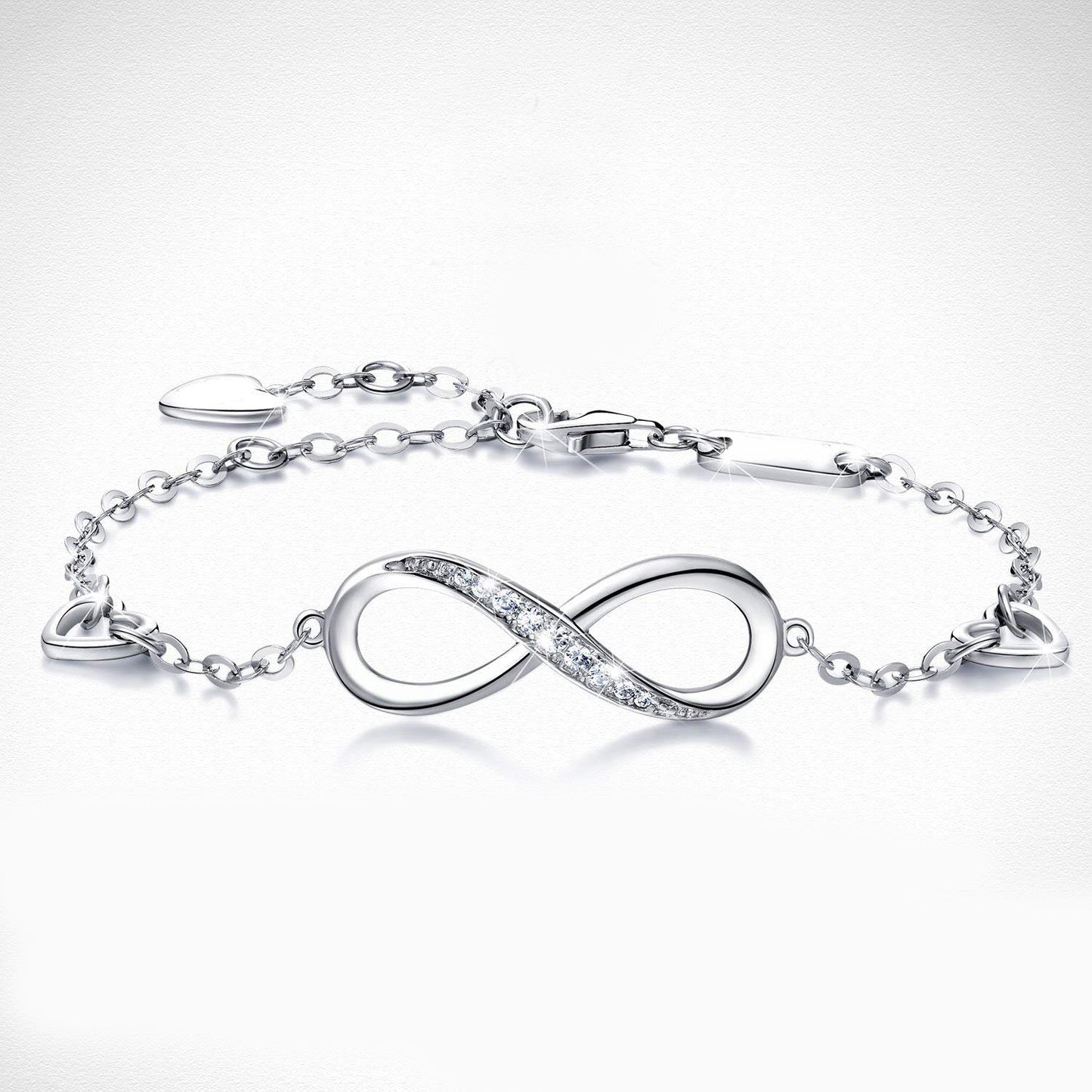 The 'Eternal Bond' White Gold Pendant Bracelet