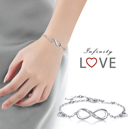 The 'Eternal Bond' White Gold Pendant Bracelet