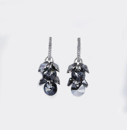 'Onyx Vines' Black Cluster Grapevine Earrings