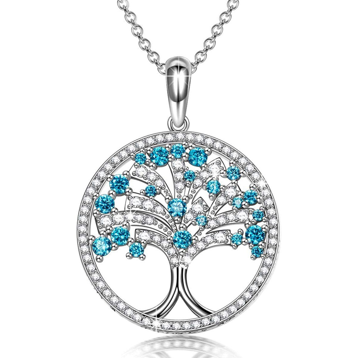 'Mother Nature's Tree of Life' Crystal Pendant Necklace