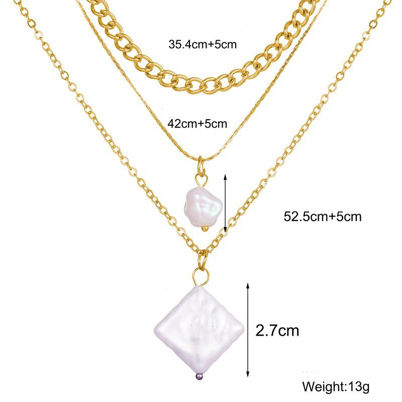 Elegant Trio: 18K Gold Plated Pearl Necklace Set